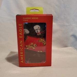 American Eagle classic holiday socks 3 pack